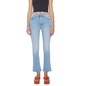 MOTHER The Tripper Ankle Flare Denim Jeans in Medium Blue Cat Daddy Wash Size 28